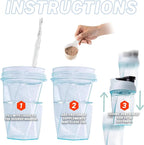 HELIMIX 1.5 Vortex Blender Shaker Bottle Holds upto 28oz | No Blending Ball or Whisk | USA Made | Portable Pre Workout Whey Protein Drink Shaker Cup | Mixes Cocktails Smoothies Shakes | Top Rack Safe