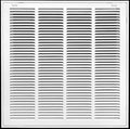 25" X 20 Steel Return Air Filter Grille for 1" Filter - Removable Face/Door - HVAC Duct Cover - Flat Stamped Face - White [Outer Dimensions: 27.5 X 21.75]