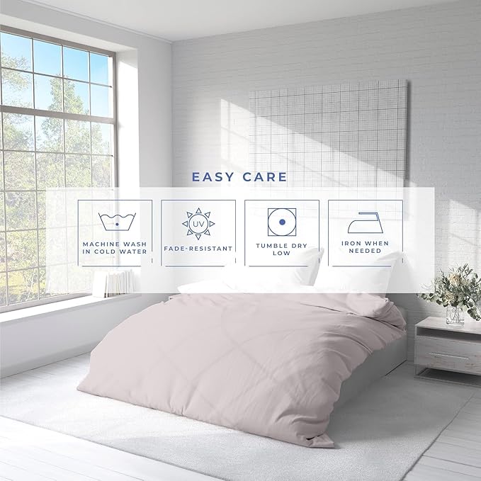 Kotton Culture 1 Pc Twin Size Duvet Cover Only -100% Egyptian Cotton Sateen 600 TC Ultra Soft Premium Durable Comforter Cover Zipper Closure & Corner Ties(Light Grey, Twin/Twin XL 68" X 90")