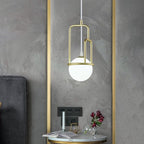 5 Inch Modern Gold Pendant Light Globe Pendant Light Fixture Mid Century Pendant Lighting for Kitchen Island Dining Room Living Room Bedroom(3 Pack)