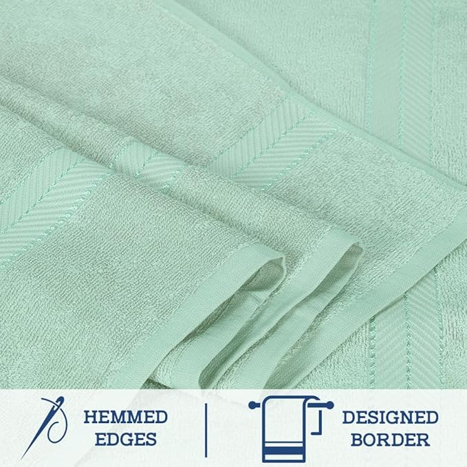 Casa Lino Bath Sheets Set Extra Large - 100% Cotton Extra Large Bath Towels - Highly Absorbent & Quick Dry Oversized Towels for Adults - 60" x 30" - Pack of 2 - (Light Sage Green)