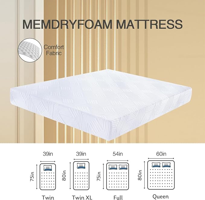 5 Inch Full Memory Foam Mattress,Cooling Gel Full Size Mattress in a Box,Medium Firm Mattresses for Pressure Relief,Double Mattress,CertiPUR-US Certified