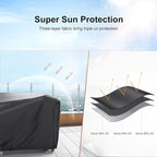 Patio Furniture Set Cover Waterproof, Mrrihand Outdoor Sectional Sofa Set Cover Heavy Duty 600D Table and Chair Set Cover 118" L× 57" W× 28" H