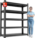 Storage Shelves Garage Shelving Heavy Duty - 72''H Shelves Adjustable 5 Tier Metal Shelving Unit Storage Rack Industrial Shelving Utility Shelf for Garage 16" D x36 W x72 H