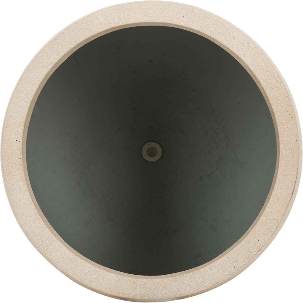 SAFAVIEH Outdoor Collection Jasper Beige Cement Ficonstone Planter Pot Set of 2
