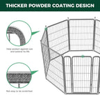 FXW Garden Fence Outdoor for The Yard – 40in(H) x 109.4ft(L) Heavy Duty Metal Animal Barrier for Dog and Rabbit, Decorative Dog Fence, 48 Panels, Silver