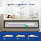 Queen Mattress, 10 Inch Medium Plush Hybrid Queen Size Mattresses in a Box, Individual Pocket Coil for Motion Isolation, Cooling and Breathable, CertiPUR-US