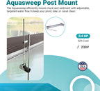 Scott Aerator 3/4 Horse Power 230V Muck Blaster - 50ft Cord | 3/4 Horse Power Aquasweep w/Post Mount | Water Circulator | Water Agitator | Water Mover | Muck Blower