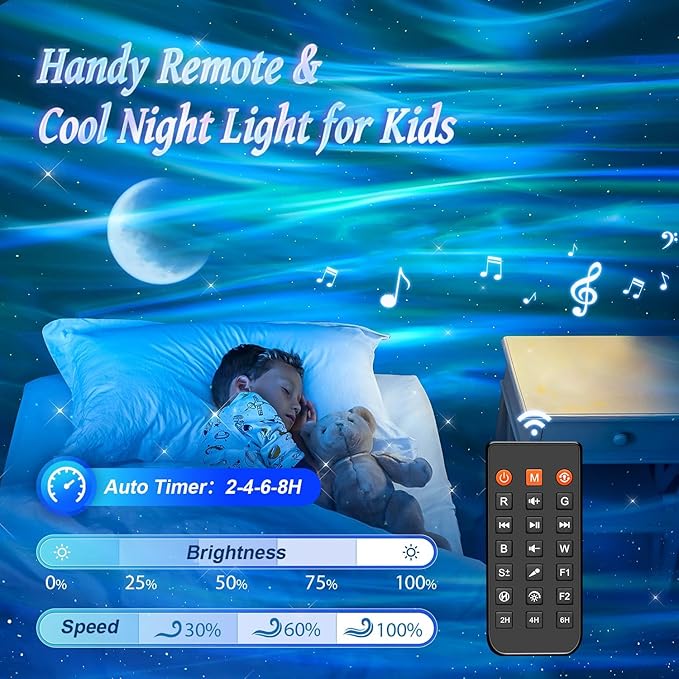 Galaxy Projector for Bedroom, 21Colors Northern Lights,15White Noise&Bluetooth Star Projector Galaxy Lights, Remote Ambient Lighting,Aurora Halloween Decor Christmas,Gifts for Kids,Adults