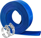 Eastrans Heavy Duty 1 IN x 25 FT Pool Backwash Hose, Flat Discharge, Weather & Burst Resistant, Best Hose for Inground Pools, Filter & Drain Hose