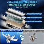 2025 Enhanced -Smoothie Blender【2000W German Nano-class Super Motor】【6 Military Grade Titanium Steel Blades】3-Second Quick Ice Crushing, Professional Blender for ice Smoothies and Milkshakes (Gray)