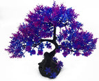 Mipukbay Aquarium Plants Tree - Purple Artificial Plastic Fish Tank Decor, Realistic Ornament Safe for Fish & Shrimp, Low-Maintenance Aquascaping Plants for Freshwater/Saltwater Tank Landscaping