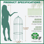 3 Pack Metal Plant Cage Support, 47" H Peony Support Tomato Cage Garden Rose Obelisk Trellis Supports Tower for Clematis Vine Jasmine Supports Outdoor Indoor