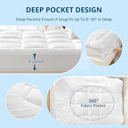 YUGYVOB Twin XL Mattress Topper Extra Thick, Cooling, and Breathable Mattress Pad 8-21" Deep Pocket Soft Down Alternative Fill