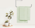 Casa Lino Face Towels & Body Wash Cloths for Showering - 100% Cotton Wash Cloths for Bathroom - Highly Absorbent & Quick Drying Washcloth Set - Cotton Washcloths 24 Pack - 12" x 12" (Light Sage Green)