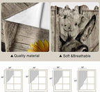 Funny Farm Animals Swag Valances for Windows, Vintage Barn Brown Sunflowers Rod Pocket Kitchen Curtains Valance, Small Window Curtains Swag for Cafe Bathroom Living Room, 2 Panels, 36x36 inch