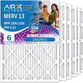 AIRX FILTERS WICKED CLEAN AIR. 14x20x1 Air Filter MERV 13 Electrostatic Pleated Air Conditioner Filter 6 Pack HVAC AC Furnace Filters