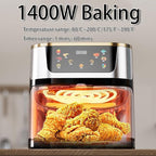 10L Air Fryer, Beelicious 8-In-One 10QT Air Fryers, with Viewing Window, Shake Reminder, 450°F Digital Airfryer with Flavor-Lock Tech, Dishwasher-Safe & Nonstick, Fit for 1-5 People