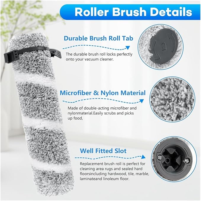Replacement Parts ，Compatible For Bissell， 3930F 3933 V2 3999Z Floor Scrubber Roller Brush Filter Washing Vacuum Cleaner Parts(H)