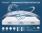 SLEEP ZONE Waterproof Mattress Protector Twin Size, Soft Breathable Cotton Terry Mattress Cover, Washable Noiseless Bed Cover Deep Pocket 8"-21", Twin