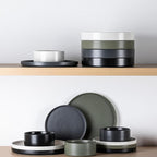 GBHOME Ceramic Dinnerware Sets for 4, Stoneware Plates and Bowls Sets, Chip and Scratch Resistant Dishes, Dishwasher & Microwave& Oven Safe Dishes sets, Reactive Glaze-Colorful