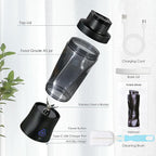 Personal Blender Wireless 24oz Cordless Mini 360 Watt Portable Blender-for Smoothies Freshly Squeezed Juices 6000mAh Self Cleaning and BPA Free Portable Juicer with 6 Sharp Blade Carbon Black