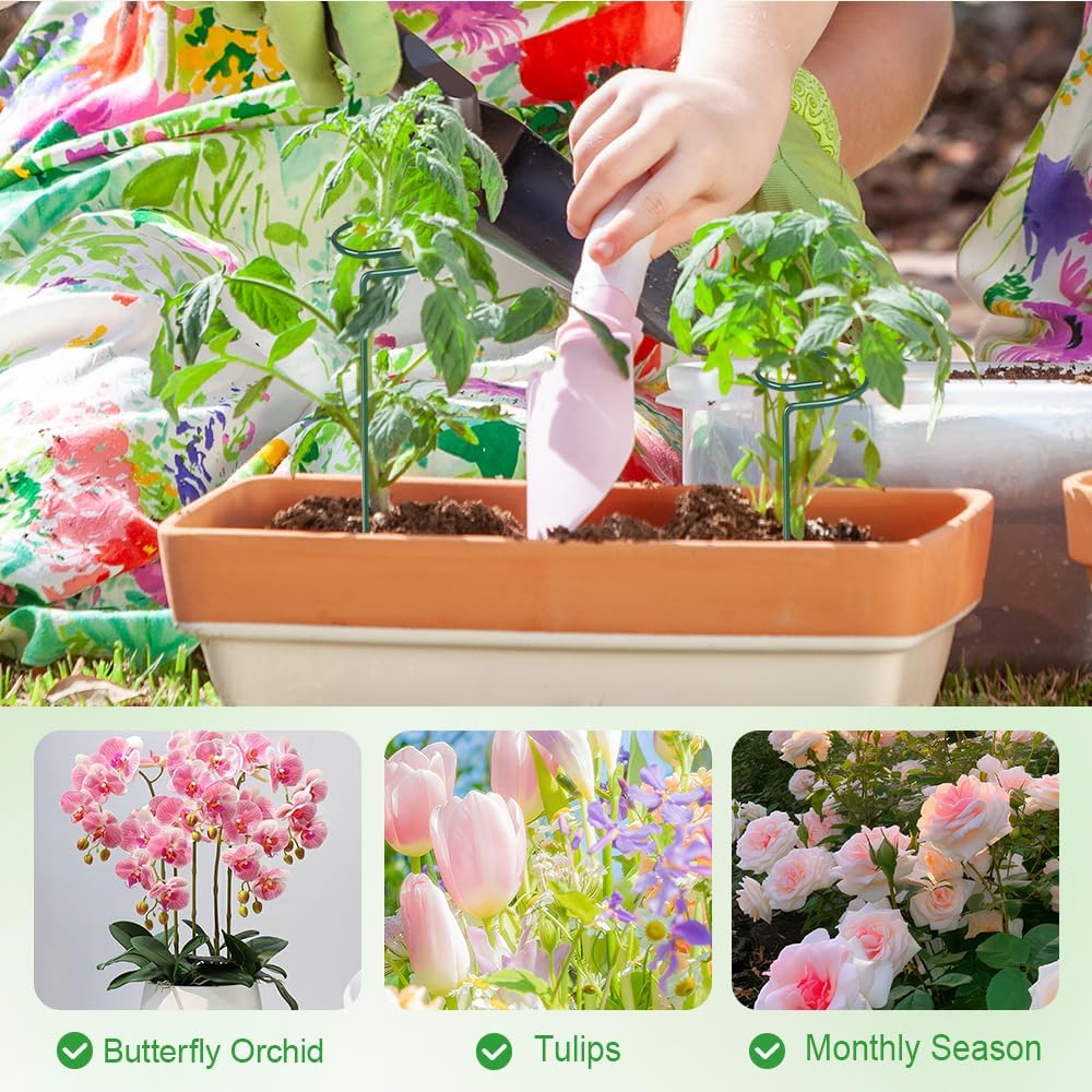 4/8/12 Pack Plant Stakes, 16/24/36 Inch Plant Support Stakes, 2025 New Plant Sticks Support, Flower Stakes for Plants Peony, Tomato Seedling, Marigold, Amaryllis, Sapling, Coreopsis (36 Inch-12 Pack)