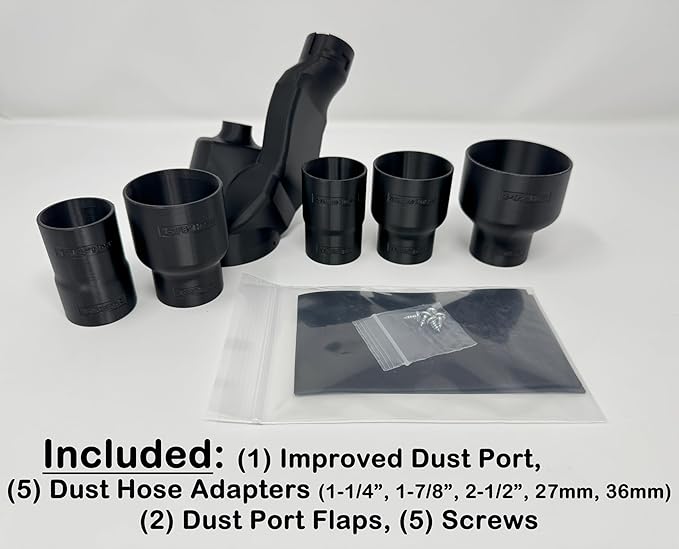 Improved Dust Collection Port for DeWalt DWS779 & DWS780 Miter Saws - Virtually No Mess - Made in the USA