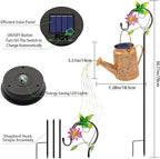 VOOKRY 2 Pack Hummingbird Metal Solar Watering Can Lights, Solar Lights Outdoor Waterproof, Gifts for Women Mom Mother's Day, Hanging Lanterns Decorative Garden Decor for Outside Yard Patio Lawn