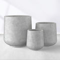Kante 15.3"+11.6"+8.2" Dia Round Concrete Planter, Large Outdoor Indoor Planter Pots Containers with Drainage Holes and Rubber Plug for Home Garden Patio, Gray Concrete