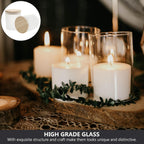2pcs Creative Glass Candle Cups with Pine Covers Empty Candle Holders for Wedding and Banquet Decor Portable and Easy to Carry for Aromatherapy and Home