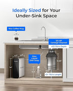 Waterdrop TSU 0.01μm Ultra-Filtration Under Sink Water Filter System, 3-Stage Tankless Undersink Water Filtration with Faucet, Smart Panel, Does not Lower TDS (𝙉𝙊𝙏 𝙍𝙊), Drilling Required