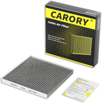 Cabin Air Filter w/Activated Carbon for Hyundai Accent 12–17, Tucson 05–15, Veloster 12–17, Kia Forte 10–13, Forte Koup 10–13, Forte 5 12–13, Rio 06–17, Rondo 07–12, Sportage 05–16 and More