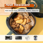Parchment Paper, OOTDAY 100Pcs Square Air Fryer Liners Disposable, Cooking Non-Stick air fryer accessories, Frying Pan, Oil-proof Air Fryers for 2-4 QT Air Fryer Baking Roasting Microwave(6.5")