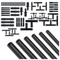 70PCS 5Ft Vacuum Line,Multipurpose Vacuum Lines Automotive+64PCS Vacuum Line Connectors,1/8 5/32 3/16 1/4 5/16 3/8 Vacuum Hose,U
