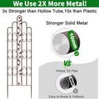 Amagabeli 2 Pack 71” x 21” Tall Garden Trellis for Climbing Plants Outdoor Heavy Climbing Plant Rose Trellis Wrought Iron Ivy Vine Cucumbers Decorative Metal Trellis Brown