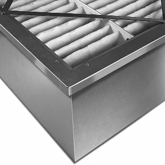 RIGID-PACK 24x24x12 Rigid Box Air Filter – MERV 14/95% ASHRAE HVAC Filter – Radial V-Pleat, Metal Frame, No Header – High-Efficiency Replacement for Commercial & Industrial Systems