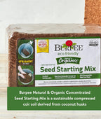 Burpee Organic Coconut Coir Concentrated Seed Starting Mix, 16 Quart