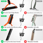Weed Grass Cutter with Double-Edged Serrated Sharp Steel Blade,Manual Grass Whip,Manual Weeders,Weeder Tool for Yard Long Handle for Garden Lawns,52 Inch Long