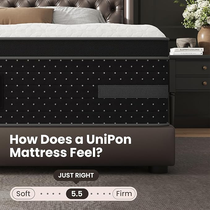 Full Size Mattress 10 Inch Firm Hybrid Mattresses with Extra Lumbar & Shoulder Support, Motion-Isolation Bed in a Box for Pain Relief Deep Sleep Fiberglass Free - No Odor, 365 Night Trial