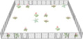 FXW Garden Fence Outdoor for The Yard – 32in(H) x 109.4ft(L) Heavy Duty Metal Animal Barrier for Dog and Rabbit, Decorative Dog Fence, 48 Panels, Silver