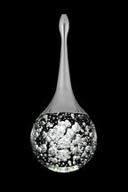 Flashing God Silver 1 Light Teardrop Crystal Pendant Lighting,Integrated Pendant Light with Crystal Bubble for Kitchen Island Globe Fixtures, Chromed Finishe 2700k 4500k 9000k