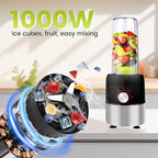Smoothie Blender,1000W Max Blenders for Shakes and Smoothies in Kitchen, With Two Portable Bottle and Spout Lids(1 * 27oz&1 * 6.7oz),Coffee Grinder, 3 Modes Nutritional Recipe Blender,Black
