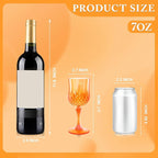 Plastic Wine Glasses，Plastic Goblets Vintage Style Cordial Drinking Glasses for Wedding Reception, Grand Event Party Supplies (24, Pumpkin orange)