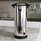 Commercial Coffee Urn 10L 60-Cups, Double Layer Percolate Coffee Maker Dispenser Hot Water Urn Fast Brew, for Water, Tea, Beverage at Catering