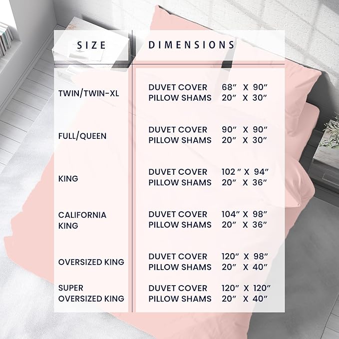 Kotton Culture 1 Pc Twin Size Duvet Cover Only -100% Egyptian Cotton Sateen 600 TC Ultra Soft Premium Durable Comforter Cover Zipper Closure & Corner Ties (Pink Blush, Twin/Twin XL 68" X 90")