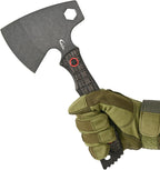 C1393 Camping Hatchet Survival Axe,DC53 Steel Blade with Micarta Handle Multitool Axe Hex Wrenches with Kydex Sheaths for Chopping Wood,Gardening,Outdoor Camping Hiking(Black)