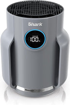 Shark Air Purifier for Home, NeverChange Compact Pro, for Bedroom, Nursery, Home Office, Dorm, HEPA-Exceeding Filter, Captures Pollutants, Pet Dander, Dust, Odor, Smoke, and More, HP071BRN, Winter Fog