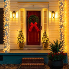JMEXSUSS Connectable Warm White Christmas Lights Indoor Outdoor, 91.5ft 250 LED Christmas String Lights, 8 Modes Twinkle Fairy String Light Plug in for Tree Party Decoration