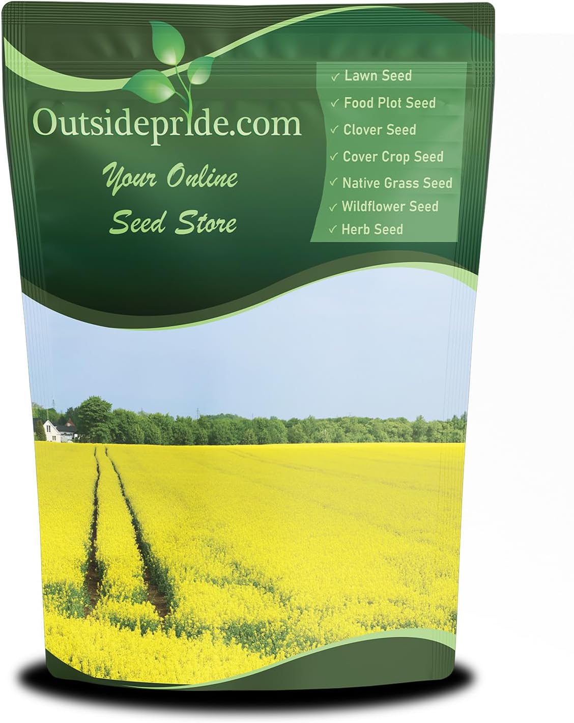 Outsidepride Trophy Forage Rape Seed - 1 Lb Heat, Cold & Drought-Tolerant Brassica Food Plot Seed, Ideal for for Deer & Livestock Grazing, Fall Planting, Soil Improvement, & Erosion Control